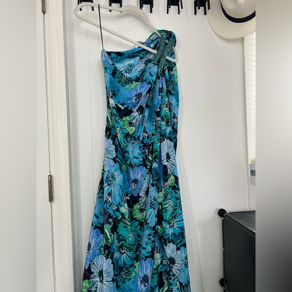 Stella McCartney Blue Asymmetrical Mermaid Dress